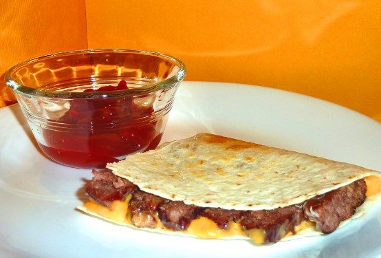 Cookout Quesadilla – Chicken or Beef Double Up & Drink